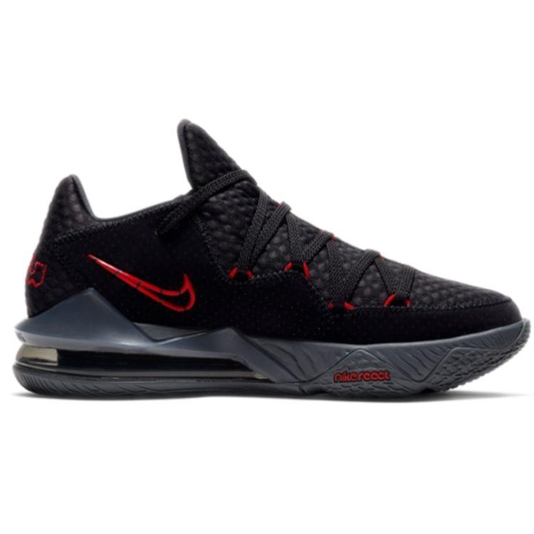 Nike Lebron 17 Low EP Bred Pánské tenisky Černá Univerzitní-Červená Tmavě-Šedá CD5006-001
