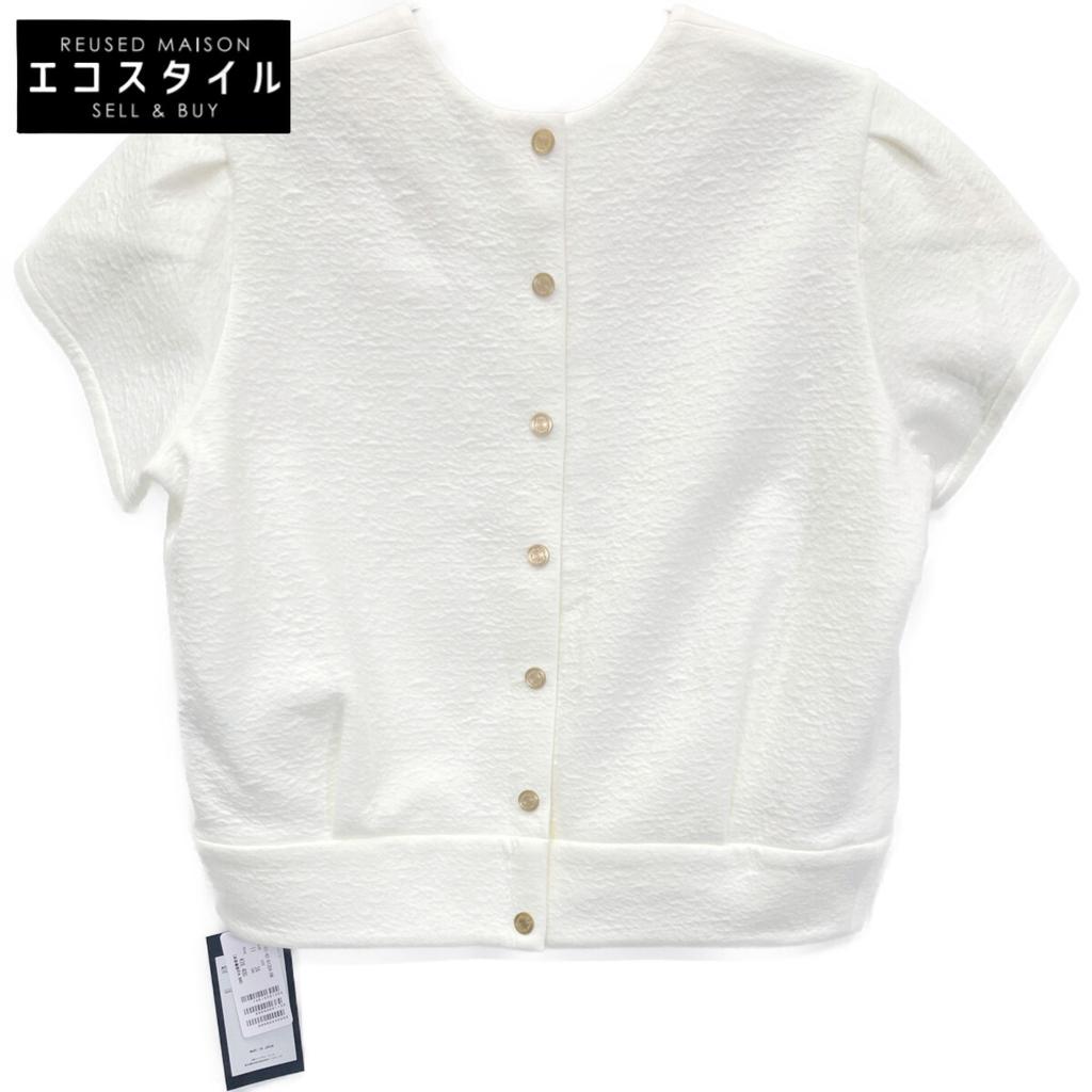 TOMORROWLAND [New/Made In 2014] 14-01-42-01304 Nap Cotton Petal Sleeve Pullover 2-Way Tops 36 whiteUsed