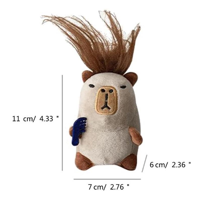 Funny Capybara Plush Toys Cute Keychain Plush Pendant Doll Pendant Backpack Car Keyring Decor Capybara Accessories Kids Gift