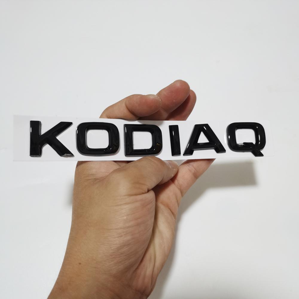 ZDVK6 KODIAQ For Skoda Sticker 1pcs KODIAQ Emblem Sticker Black Rear Trunk Badge For Skoda KODIAQ 4X4 Car Styling Skoda Sticker ABS