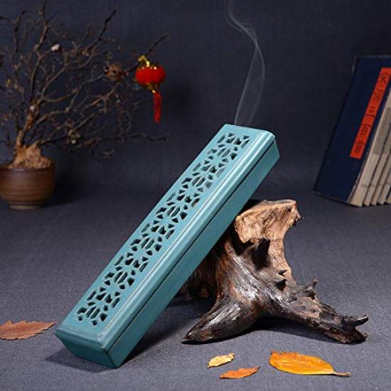 

Ceramic incense holder, horizontal incense holder, Arita ware, Seiryu (clear flow) design, suitable for Obon, grave visits, and memorial services.