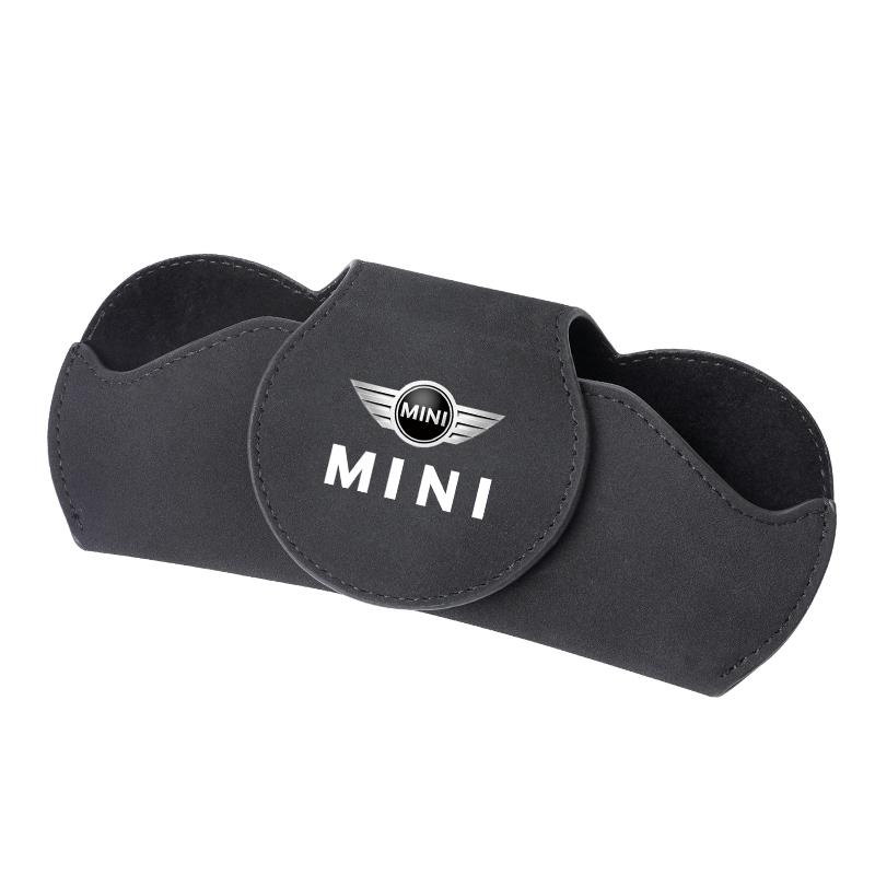 Car Logo Glasses Case Sun Visor Sunglasses Card Organizer Box For Mini Cooper JCW Works F54 F55 F56 F57 F60 R50 R52 R53 R55 R56