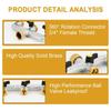 3/4 Inch Tap Splitter 3 Way Hose Connector Hose Tap Splitter Connection with 3 Individual Valves for Home Garden Kitchen