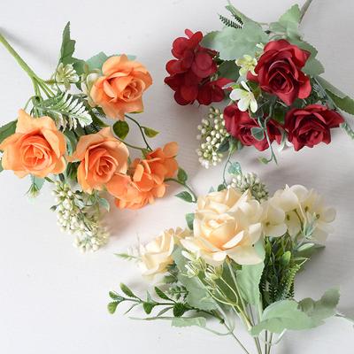 Künstliche Blume Polyesterfaser Rose Traum Palast Französische Innen- und Außendekoration Braut Handstrauß Ornamente