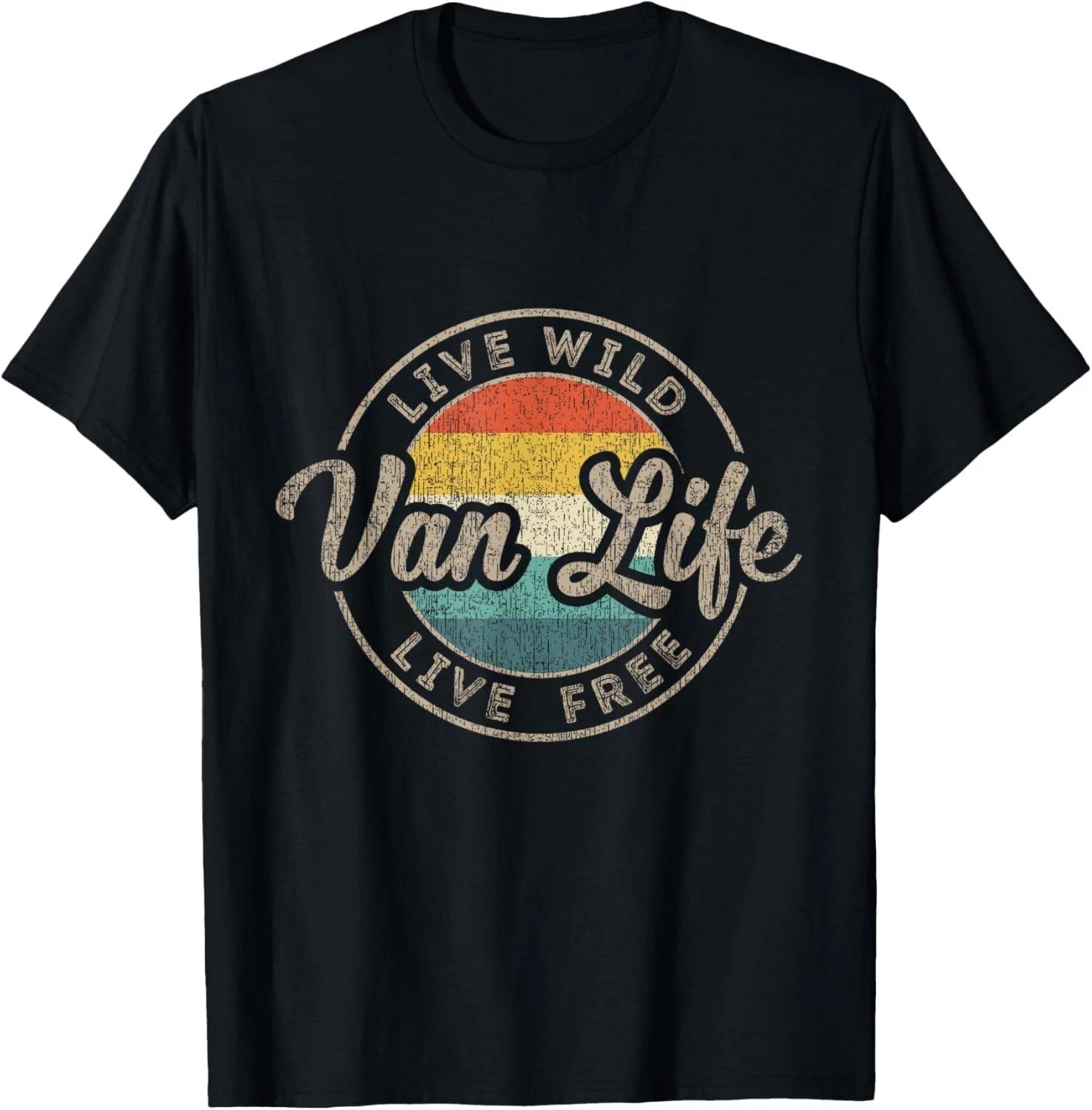

Van Life Clothing Vintage Van Dwellers Retro Vanlife Nomads Gift Unisex T-Shirt S