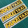 4pc Fake Taxi Sticker Vinyl Decal Car Window Drift Funny Tuning