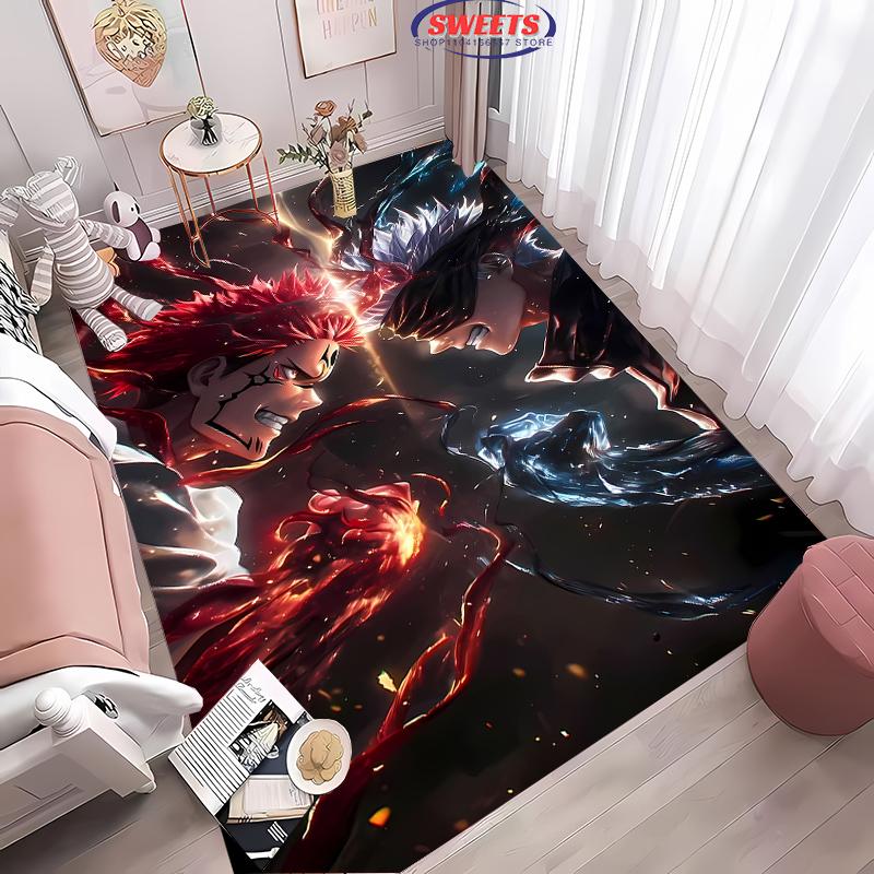 New To Sukuna Jujutsu Kaisen Carpet ! Beautify Space, Anti-slip Sound Insulation Living Room Bedroom Office Area Can Be Used Mat