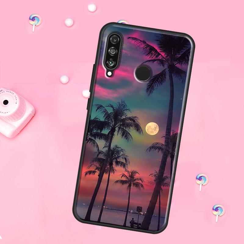 Stars Space Palm Trees For Huawei Nova 12i 7i 8i 11i 12s Y73 Y70 Y90 Y60 Y72 Y61 Y91 9 10 SE P30 Pro P40 Lite Case