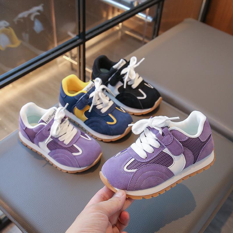 Children's sports shoes 2025 autumn new boys Forrest Gump casual shoes Velcro girls medium and older children's shoes running shoes