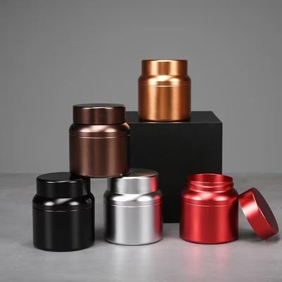 Mini Barattolo Sigillato Portatile da Viaggio a Prova di Umidità Colore Solido Contenitore per Noci Caramelle Cibo Lattina da Tè Scatola Metallica Acciaio Inossidabile