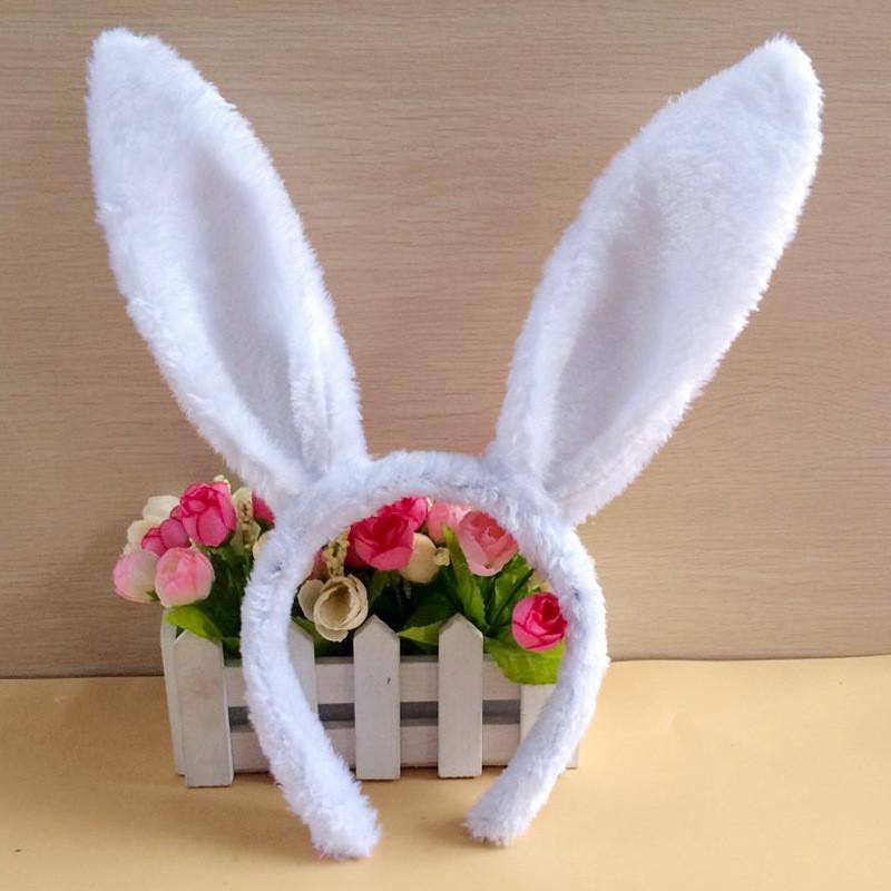 Kids Animal Costume Headband With Plush Bunny Ears And Sparkle Finish