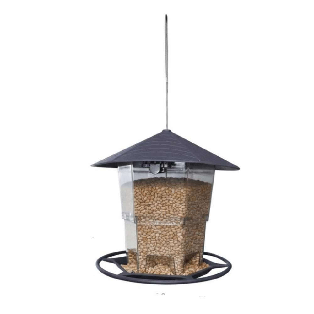 

Folding Hanging Bird Feeder Bite Resistant Large Capacity Wild Bird Feeders Waterproof Bird Food Dispenser Patio сірий