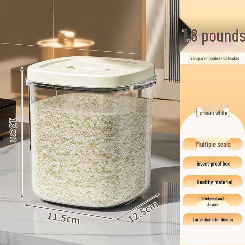 Пластиковый контейнер для хранения риса большого размера герметичный пищевой с крышкой нажимного типа - Защита от насекомых и влаги 1060₽