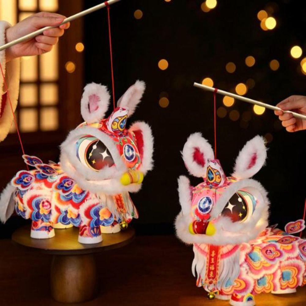 Traditional Chinese Style New Year Lion Dance Lantern Handmade Lantern Chinese New Year