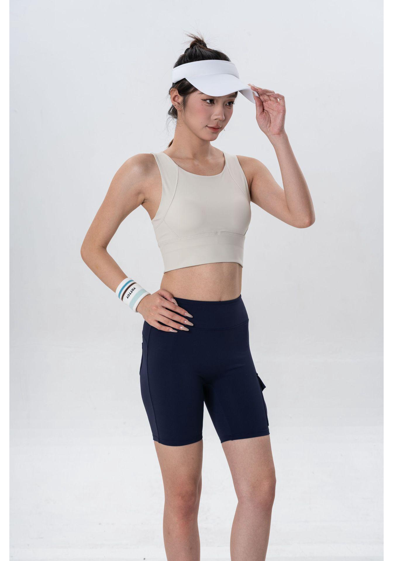 Shockproof Breathable Women s Yoga Vest with Built-In Sports Bra Extra Large