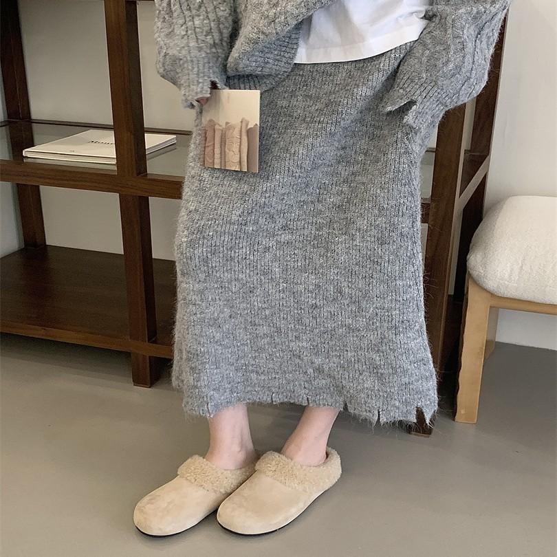 2025 autumn and winter new round head thick bottom matte leather fur warm Boken casual women's shoes