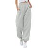 Stilvolle, lockere Jogginghose für Damen, bequeme Jogginghose mit hoher Taille und Gürteltasche