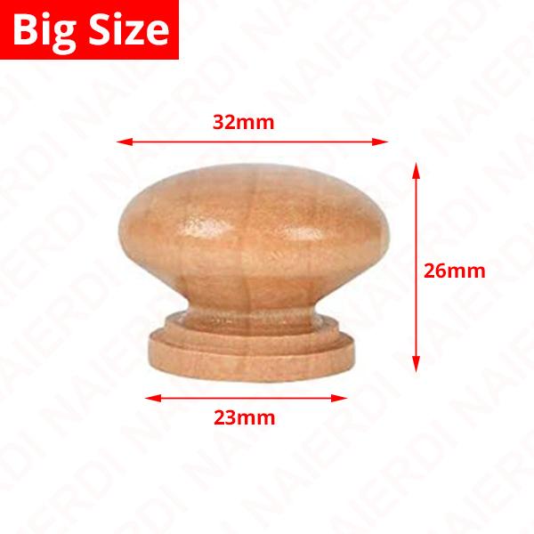 NAIERDI 10 Pack Wood Round Cabinet Knobs and Handles Natural Wooden Kitchen Cabinets Pulls for Furniture Dresser Wardrobe Handle