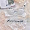 Japanische Lolita Unterwäsche Damen Anzug Kleine Brüste Push-up ohne Bügel Sexy BH Reiner Spitzen-BH-Überzug