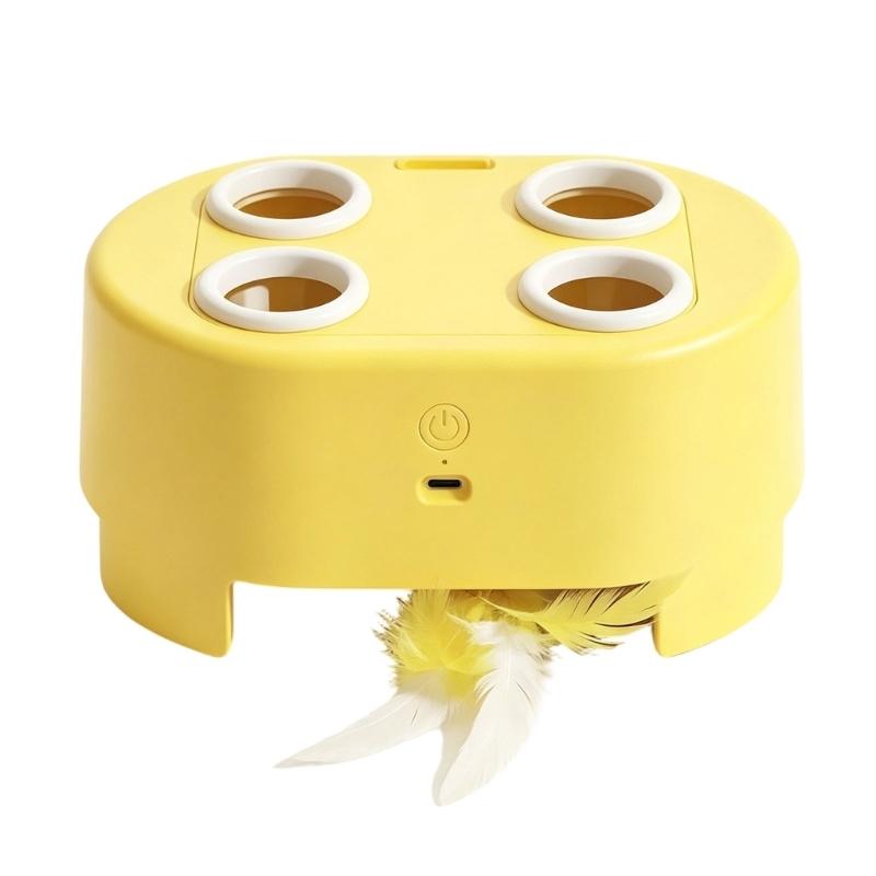 Rechargeable Activity Device with Moving Mouse Objects, Automatic Pause Cycles, Three Options, and Five Openings