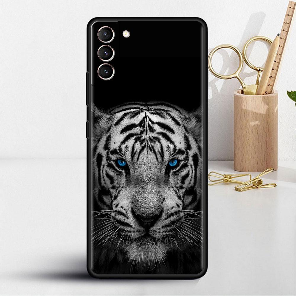 Wolf Hund Katze Vogel Löwe Tiger Weiche Hülle Für Samsung Galaxy S22 S20 FE S21 S10 S23 S24 Note 20 Ultra 10 Lite Handyhülle Schale for Galaxy S10e gray