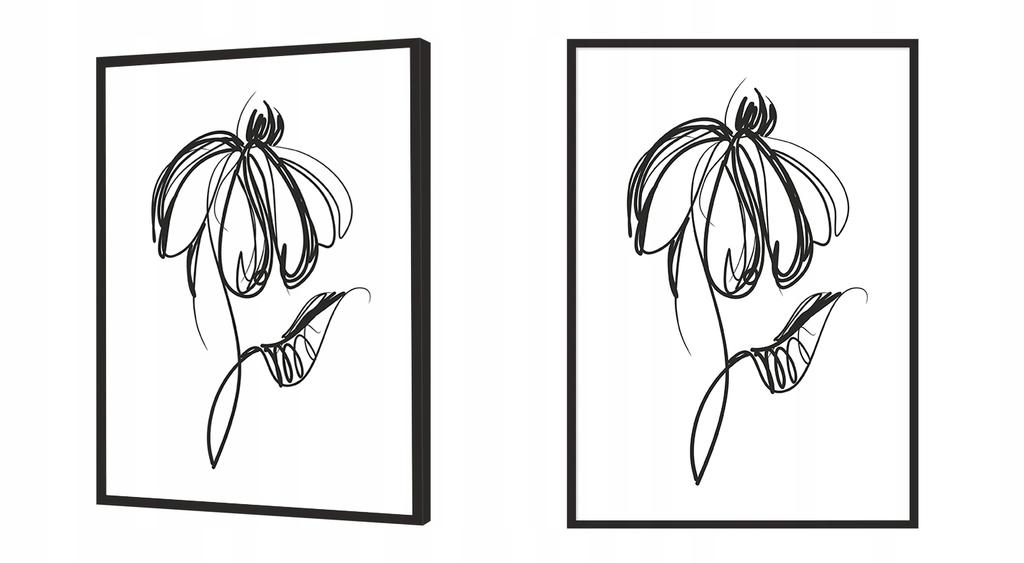 Picture poster In a frame 53x73 cm Flower P1066