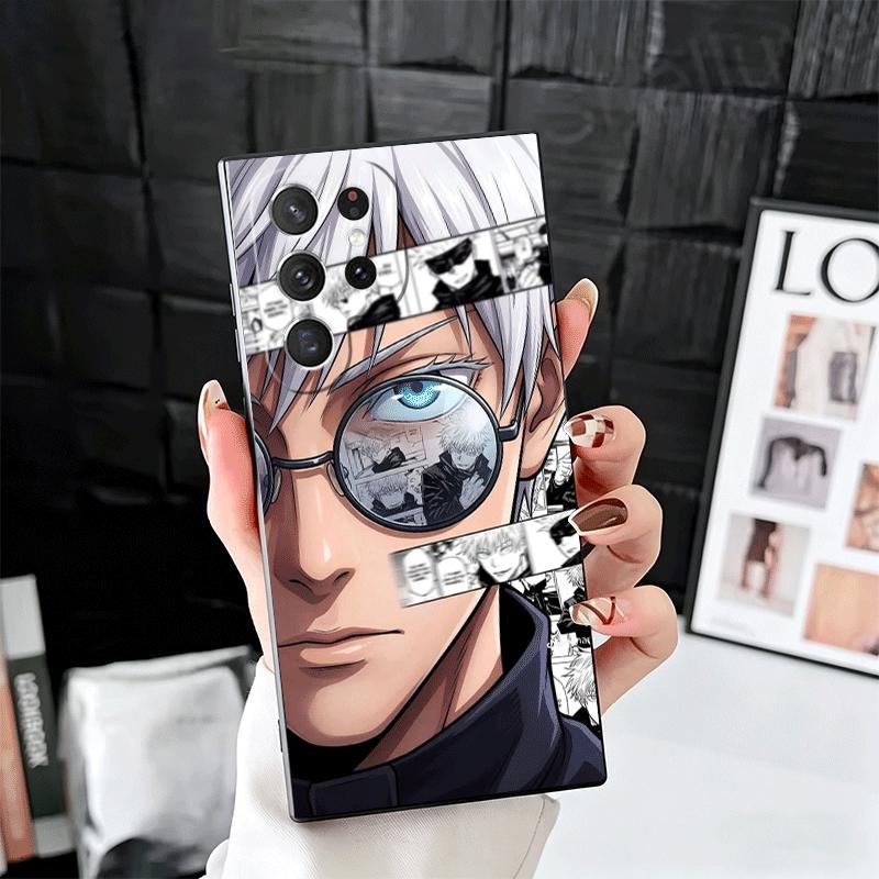 Anime Gojo Satoru JUJUSU Soft Phone Case for Samsung Galaxy S26 S25 Edge S24 Ultra S23 Plus S22 S21 FE S20 Black Cover Back Shel