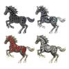Horse Brooch Retro Style Sparkling Rhinestones Alloy Pin Clothes Hats Bags Scarves Badge Fashion Accessories
