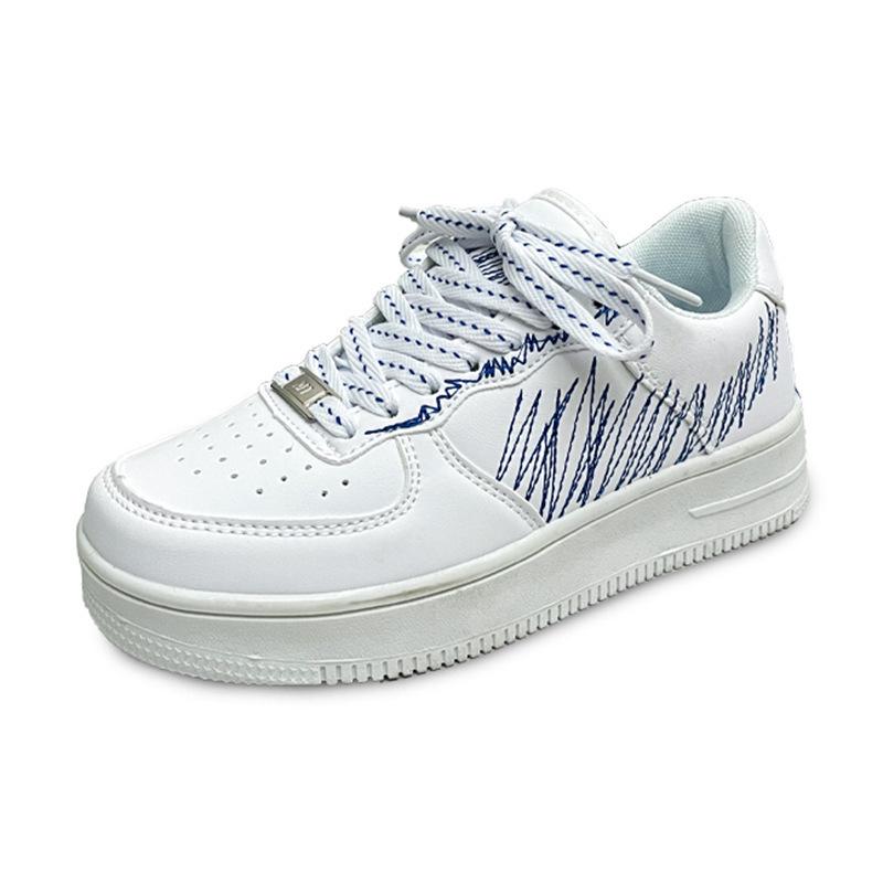 Embroidery Casual Sports Shoes Breathable Platform Flat Shoes 2025 Summer New Men's Shoes Couple Versatile Board Shoes