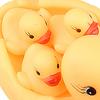 4Pcs/Set Cute Baby Bath Bathing Rubber Race Duck Toys Squeaky Yellow Ducks