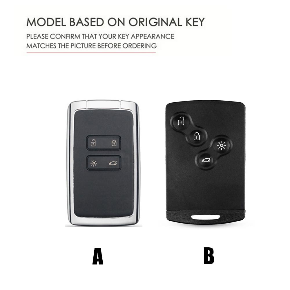 Leather Car Key Cover Fob Cover Shell For Renault Captur Koleos Kadjar Arkana Megane Dacia Duster Sandero Stepway Accessoires
