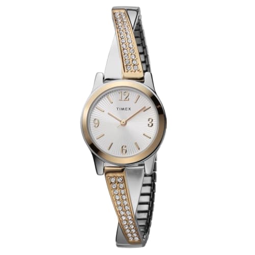 

TIMEX TW2V69700 Unisex Stretch Bangle Watch, Silver