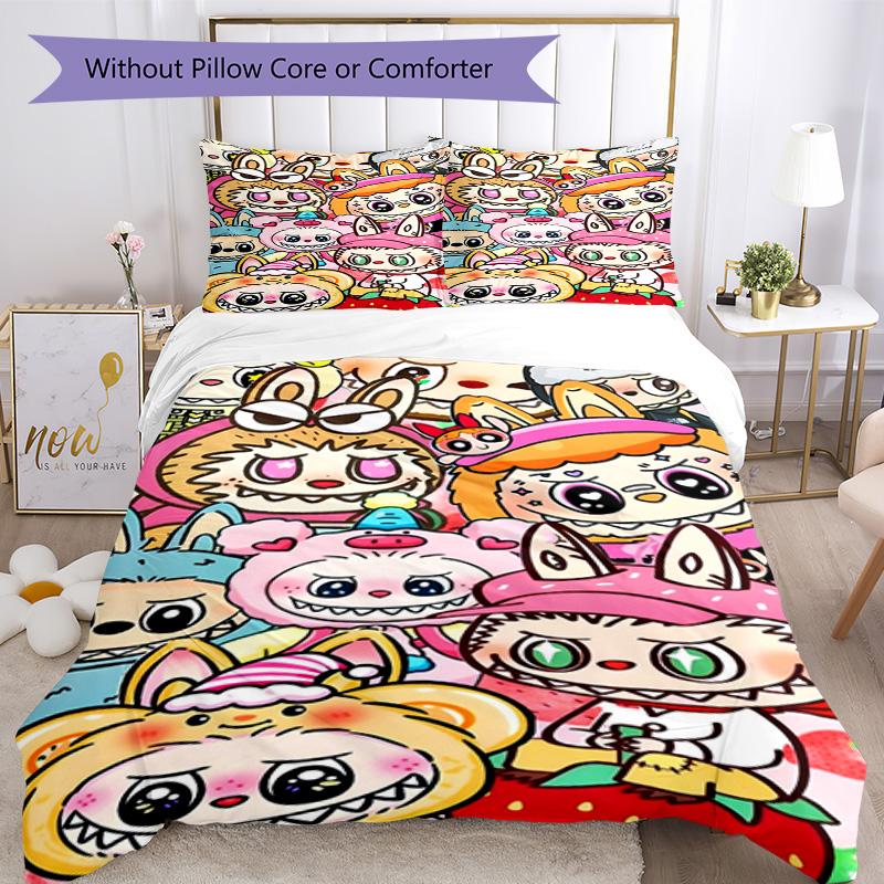 Labubu Comforter Cover Set Suitable For Bedrooms Soft Fabric Perfect Gift For Friends Family