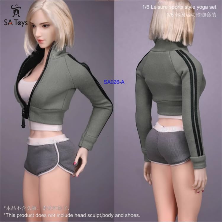 Toys Hobbies Scale Action Figure Compatible with TBLeague Body SAtoys SA026 Beautiful Women Fashion Sexy Girls Exercise Yoga Clothes and Head Not &