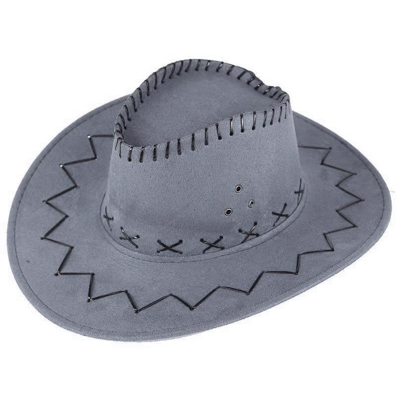 Unisex Western Cowboy Sun Hat - Faux Suede Summer Protection