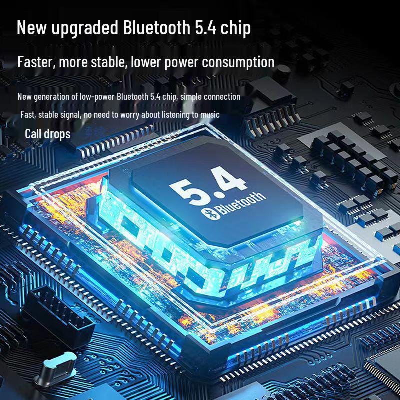 Ultra-Long Battery Life Bluetooth Neckband Headphones: High-Quality Sound, Dual-Mode, Universal for Live Streaming & Sports.