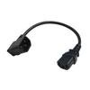 90 Degree C14 Male To C13 Female Power Cable For PC Printer Projector 2500W Heavy Duty