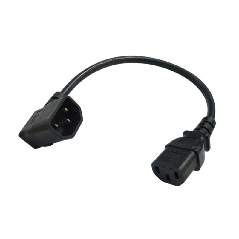 90 Degree C14 Male To C13 Female Power Cable For PC Printer Projector 2500W Heavy Duty