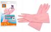 Protective Household Cleaning Gloves M Pink Rubber 1 Pair