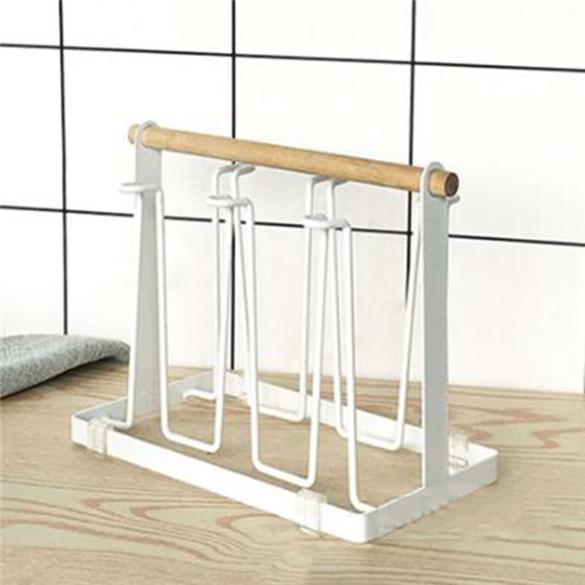 Kitchen Water Cup Shelf Wrought Iron Glass Cup Upside Down Creative Storage Drain Rack Living Room Household Daily Necessities