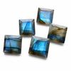 Blue Flash Labradorite Square Pyramid Cabochon Gemstone | AAA Calibrated Loose Stone for Fine Jewelry