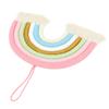 Macrame Woven Rainbow 7 Colors Hand Woven Rainbow Wall Hanging Tassel Decoration for Home Room