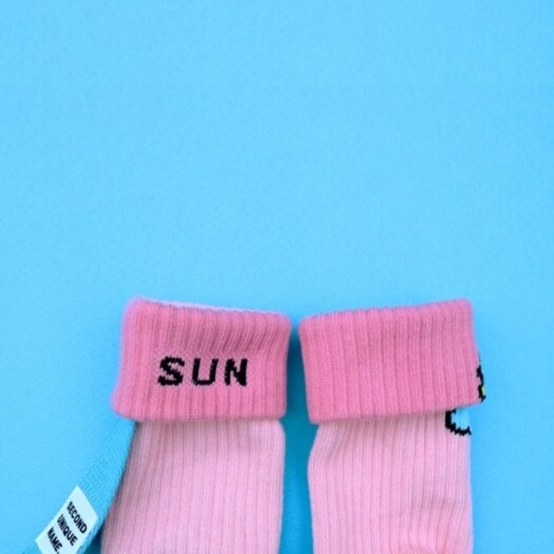 SECOND UNIQUE NAME SUN SOCKS STRAP LIGHT Pink AQUA