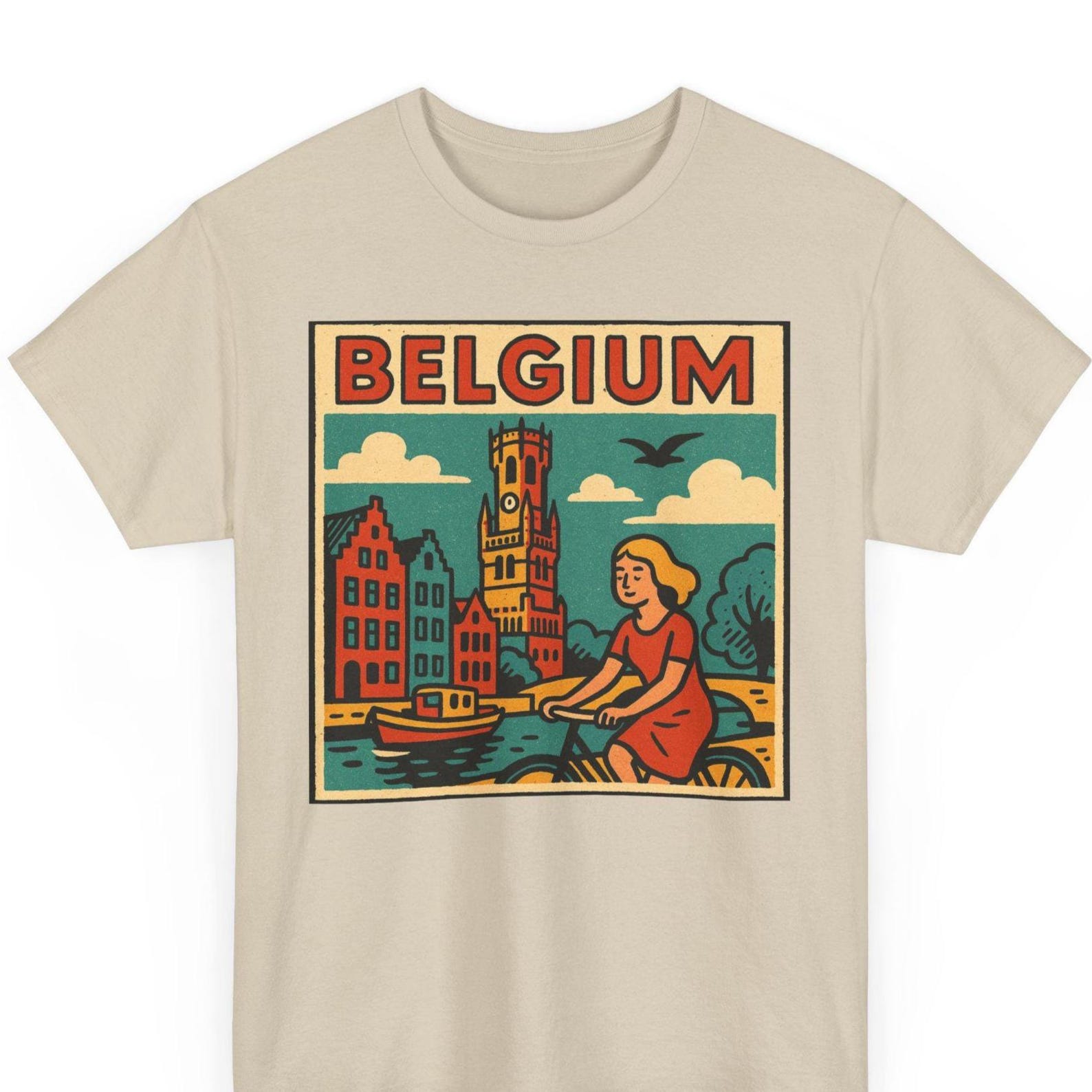 Belgium Retro Comic T-Shirt: Vintage European Pop Art Tee S