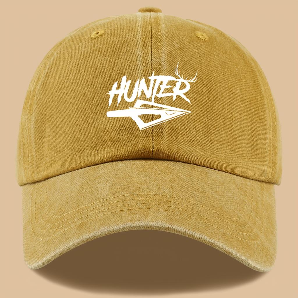 Fashionable Hunter Antler Print Retro Trucker Cap/Baseball Cap Breathable Adjustable Outdoor Sun Hat