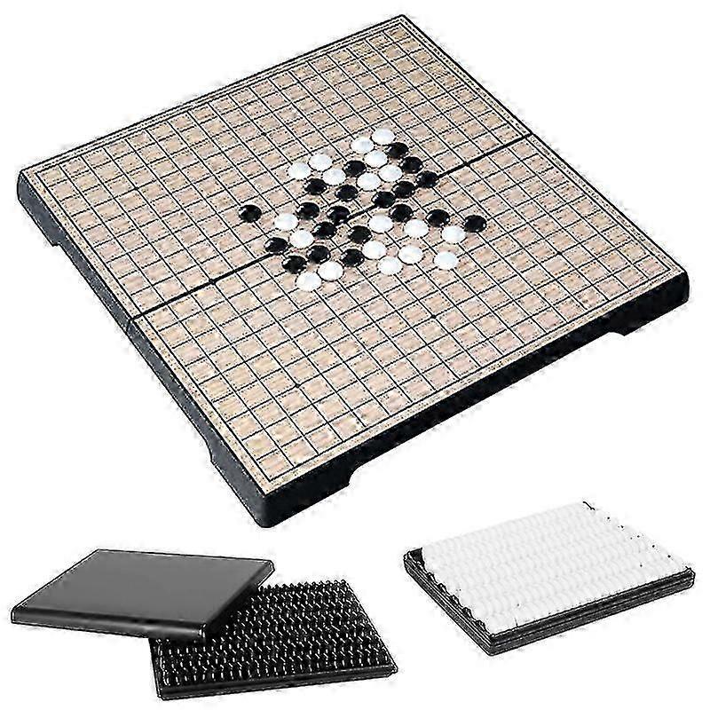 Magnetic Go Game Set 19x19 Folding Board Game Set Travel Portable Lightweight Weiqi Chinese Chess Old Game Parlor Game Parent-child Toy