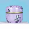 Tea Can Flower Print Wear-Resistant Tinplate Tin Can with Sealed Cover Home Storage