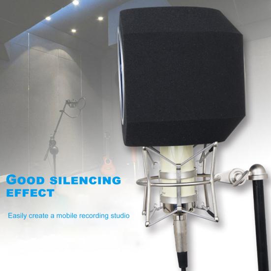 PF8 Studio Mic Screen Portable Noise Reduction Metal Acoustic Filter Windproof Screen for Microphone