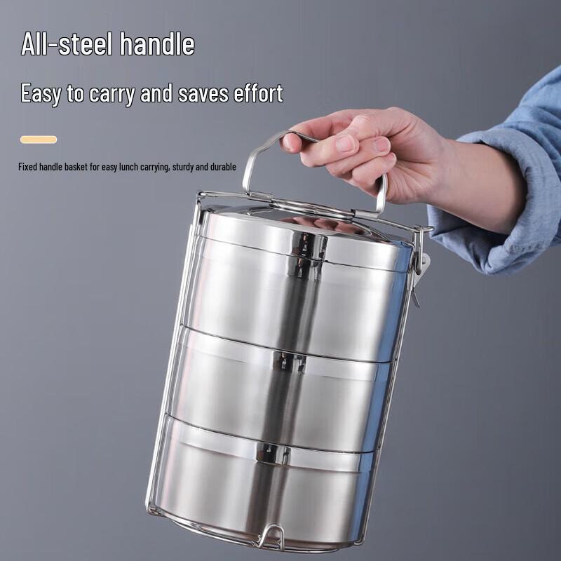 Huihuang Portable 304 Stainless Steel 5-Layer Insulated Lunch Box
