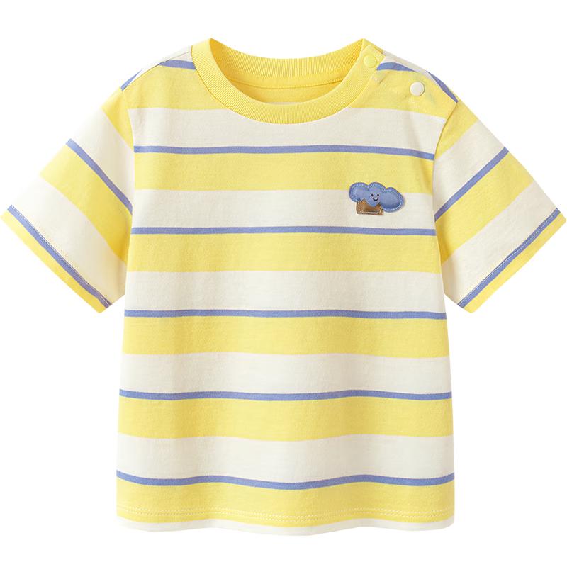 Mini Balabala Kids' Pure Cotton Striped T-Shirt